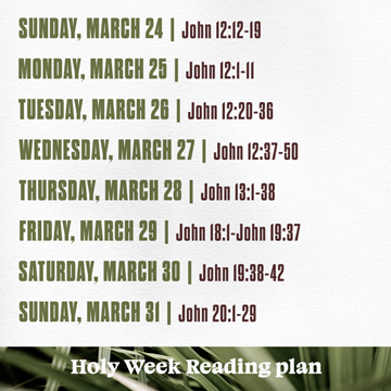 Holy Week Reading Plan